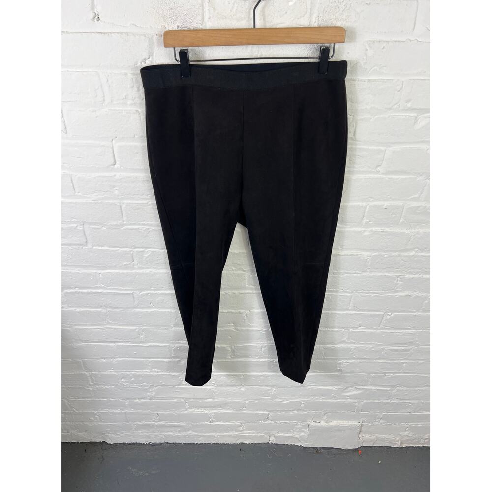 Jones New York Women's Tapered Leg Stretch Pull-On Pant Solid Black Size 12